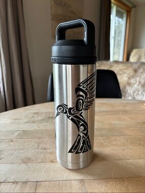 Yeti Rambler with Alaskan Totem Bird Decal